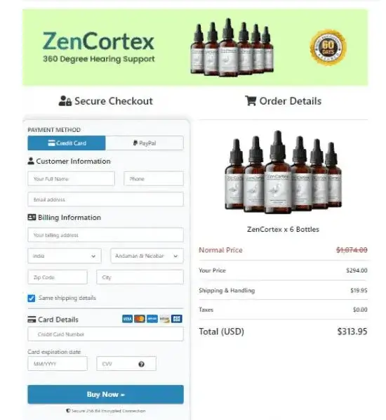 100% Secure Checkout - ZenCortex Payment Gateway